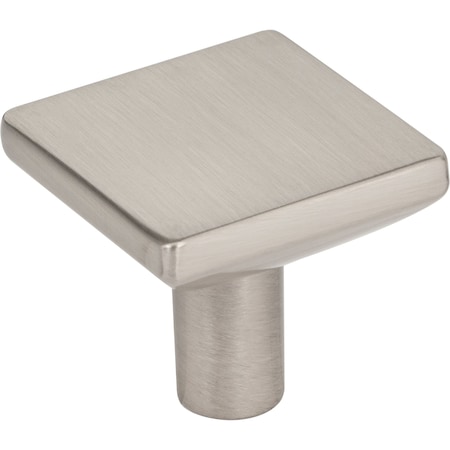 Elements 1-1/4In. Overall Length Satin Nickel Walker 1 Square Knob 827SN